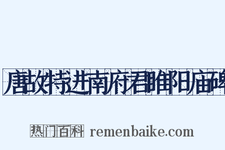唐故特进南府君睢阳庙碑是什么意思的图片